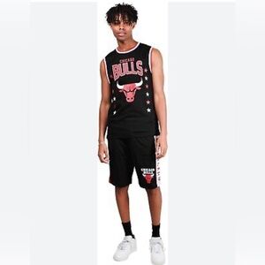 NBA Chicago Bulls Mens Jersey Sleeveless Muscle T-Shirt, Black, XL